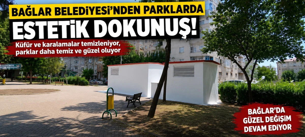 Bağlar Belediyesi&rsquo;nden Parklarda Estetik Seferberliği: K&uuml;f&uuml;rl&uuml; Yazılar Siliniyor