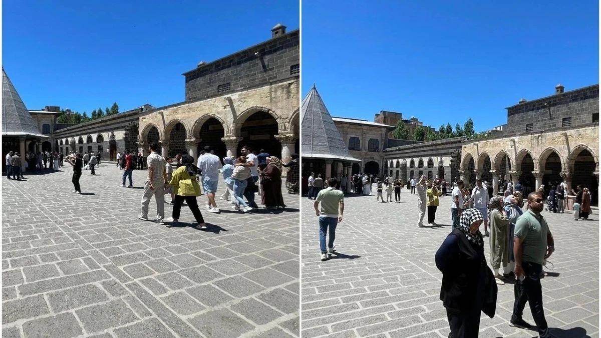 Diyarbakır&rsquo;da bayramın 4&rsquo;&uuml;nc&uuml; g&uuml;n&uuml;nde de Ulu Cami&rsquo;ye ziyaret&ccedil;i akını