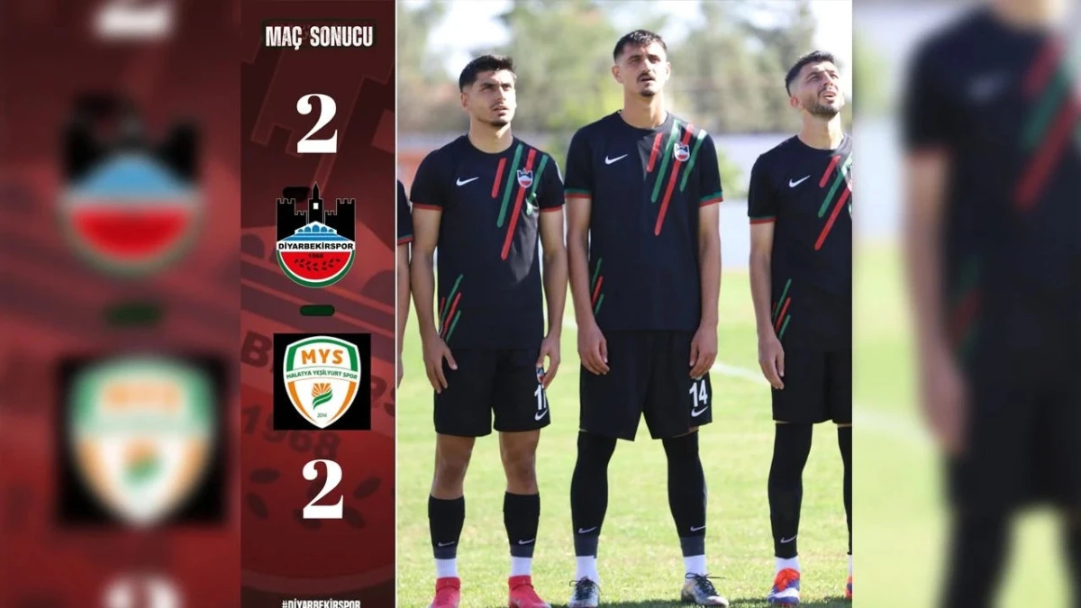 Diyarbekirspor 2-0 öne geçtiği maçta 1 puana razı oldu