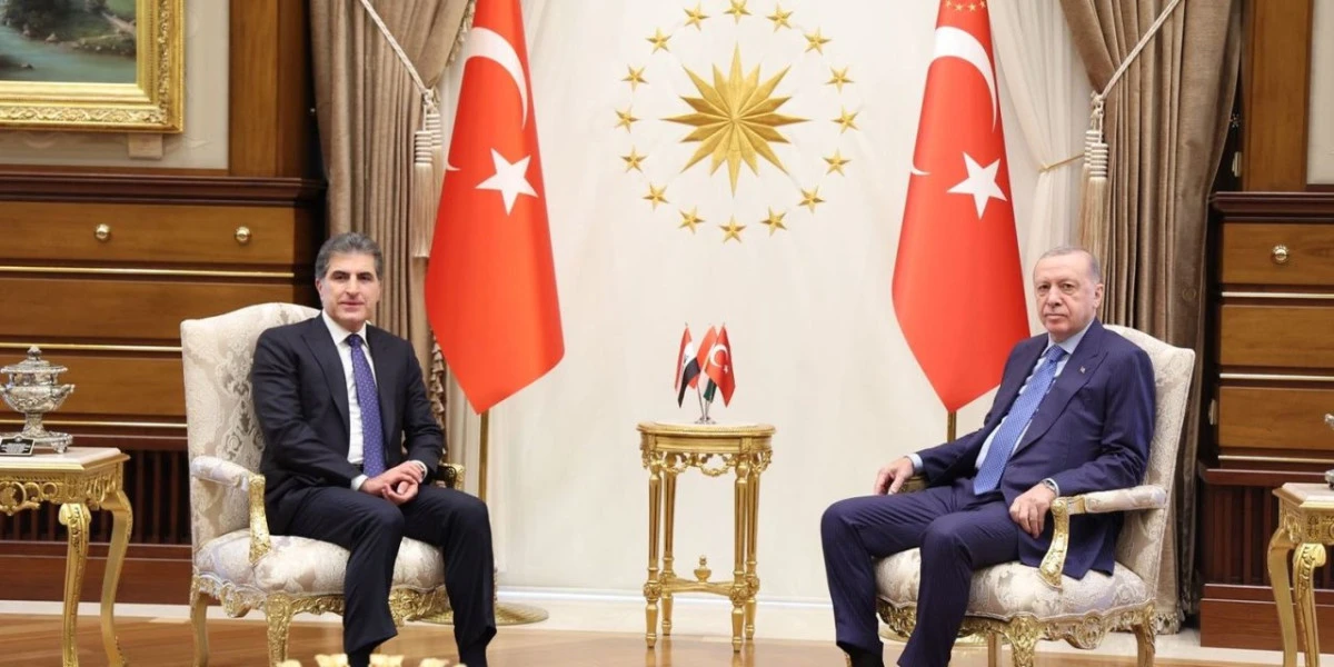 Erdoğan, Ne&ccedil;irvan Barzani ile g&ouml;r&uuml;şt&uuml;