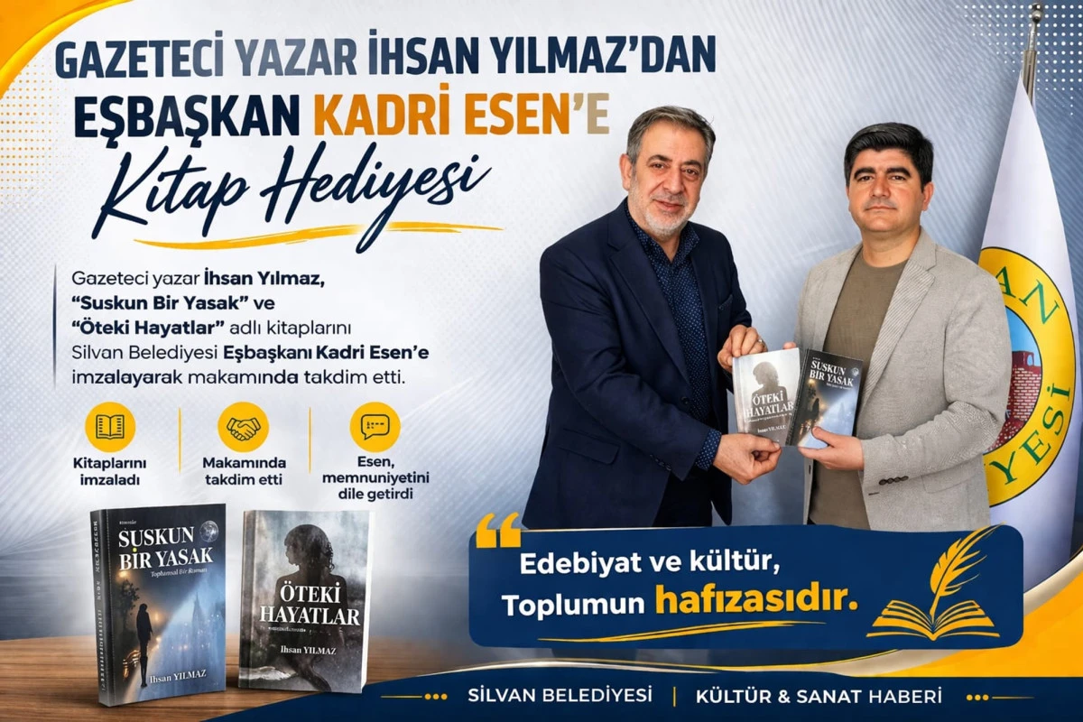 Gazeteci Yazar İhsan Yılmaz&rsquo;dan Eşbaşkan Kadri Esen&rsquo;e Kitap Hediyesi