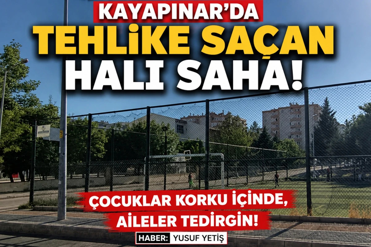 Kayapınar&rsquo;da Tehlike Sa&ccedil;an Halı Saha: &Ccedil;ocuklar Korku İ&ccedil;inde, Aileler Tedirgin!