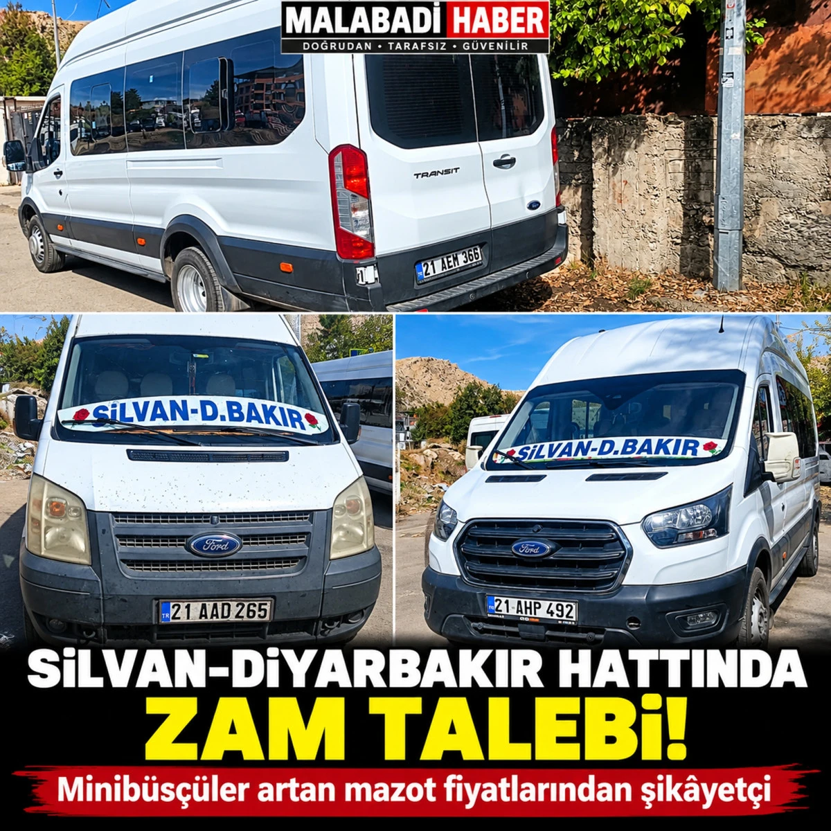 Silvan-Diyarbakır Minib&uuml;s&ccedil;&uuml;lerinden Zam Talebi