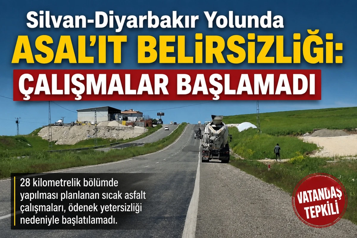 Silvan-Diyarbakır Yolunda Asfalt &Ccedil;ıkmazı