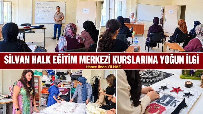 Silvan Halk Eğitim Kurslarına Yoğun İlgi