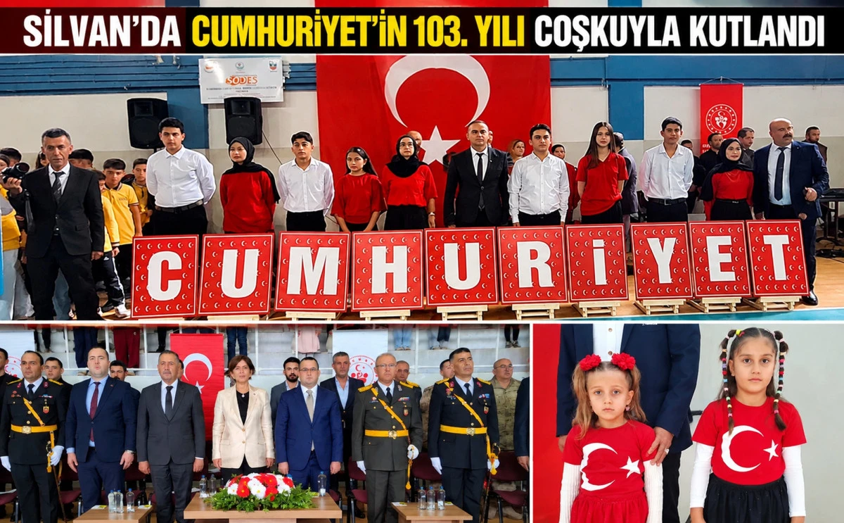 Silvan&rsquo;da Cumhuriyet&rsquo;in 103. Yılı Coşkuyla Kutlandı