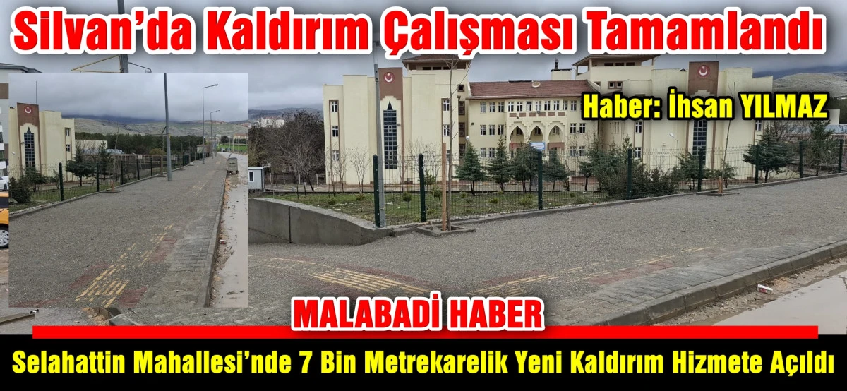 Silvan&rsquo;da Kaldırım &Ccedil;alışması Tamamlandı