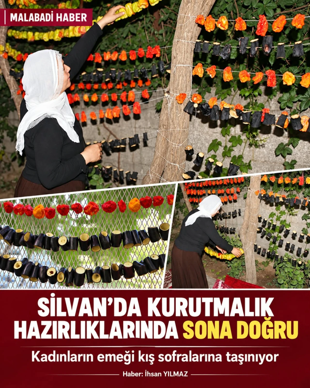 Silvan&rsquo;da kurutmalık hazırlıklarında sona doğru