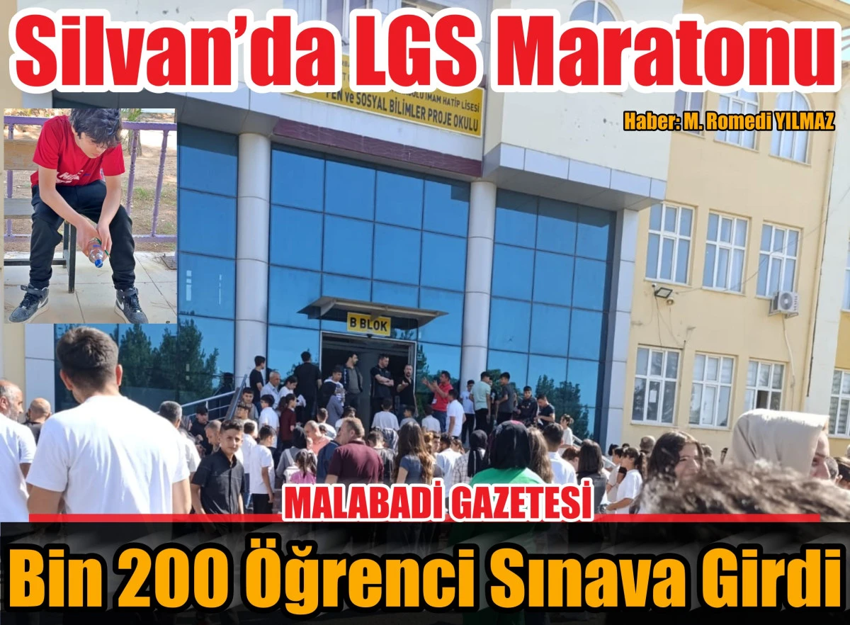 Silvan’da LGS Maratonu: Bin 200 Öğrenci Sınava Girdi