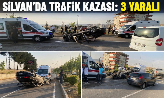 Silvan&rsquo;da Trafik Kazası: 3 Yaralı