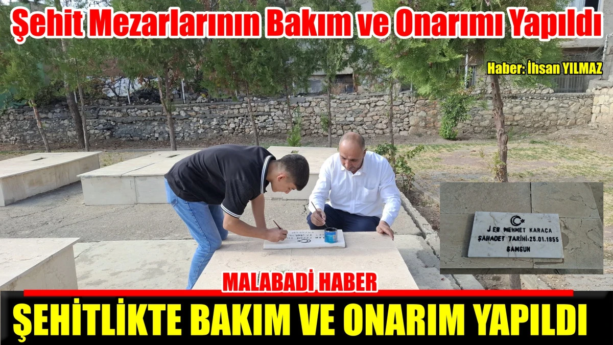 Silvan’daki Şehit Mezarlarının Bakım ve Onarımı Yapıldı