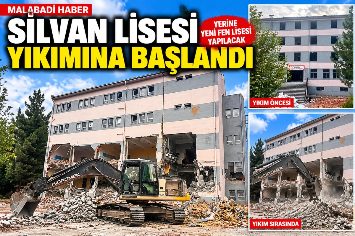 Silvan&rsquo;ın 34 Yıllık Lise Binasında Yıkım Başladı