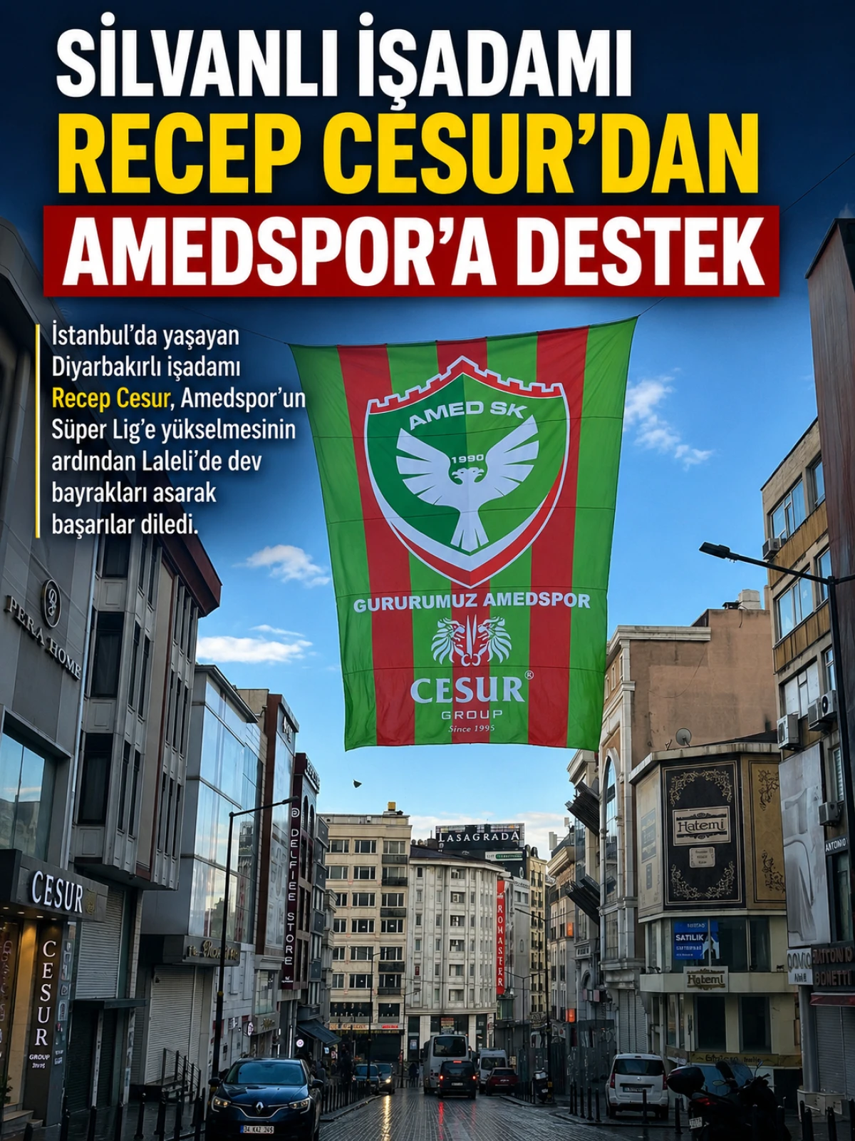 Silvanlı İşadamı Recep Cesur&rsquo;dan Amedspor&rsquo;a Destek