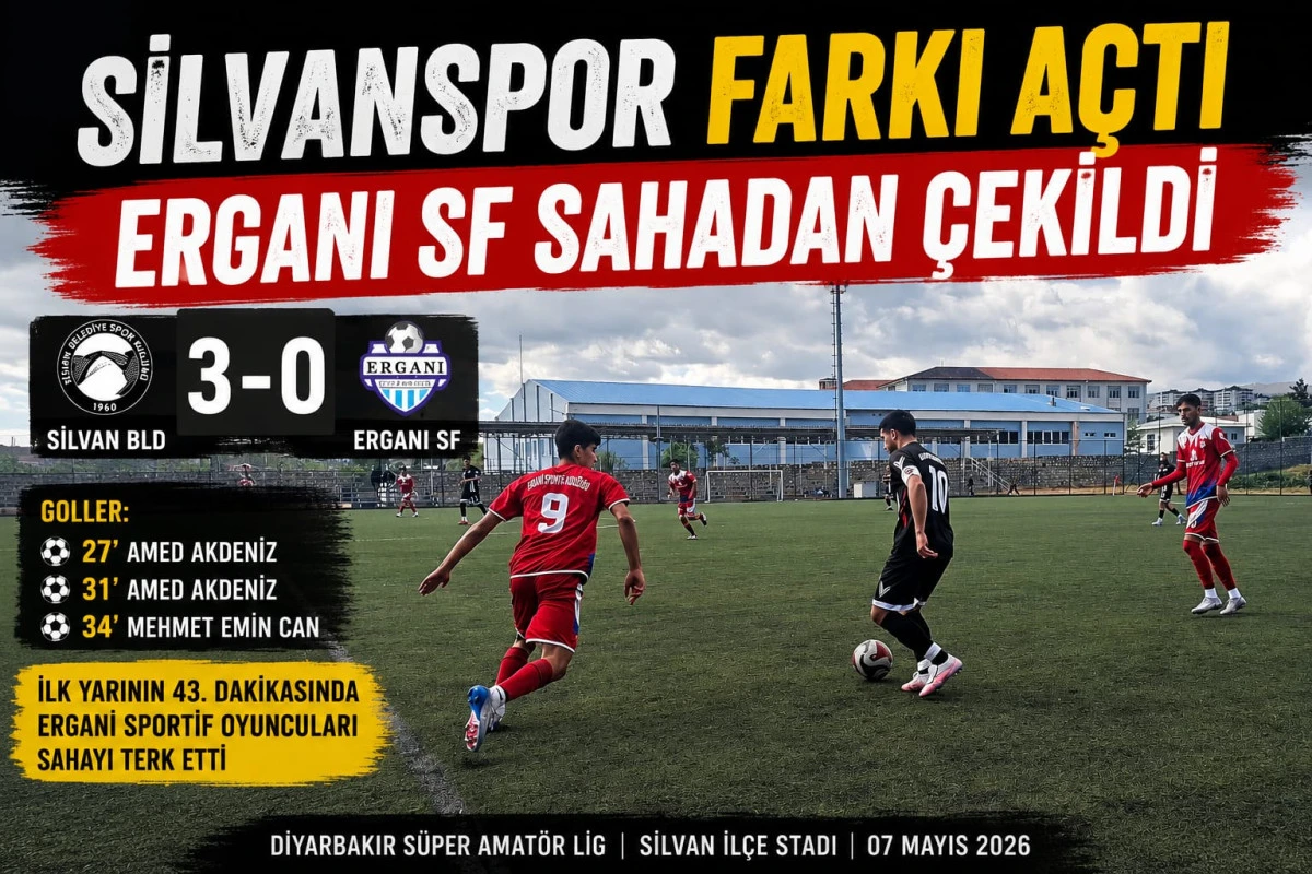 SİLVANSPOR MA&Ccedil;INDA OLAY Ergani Sportif, 3-0 Gerideyken Sahadan &Ccedil;ekildi